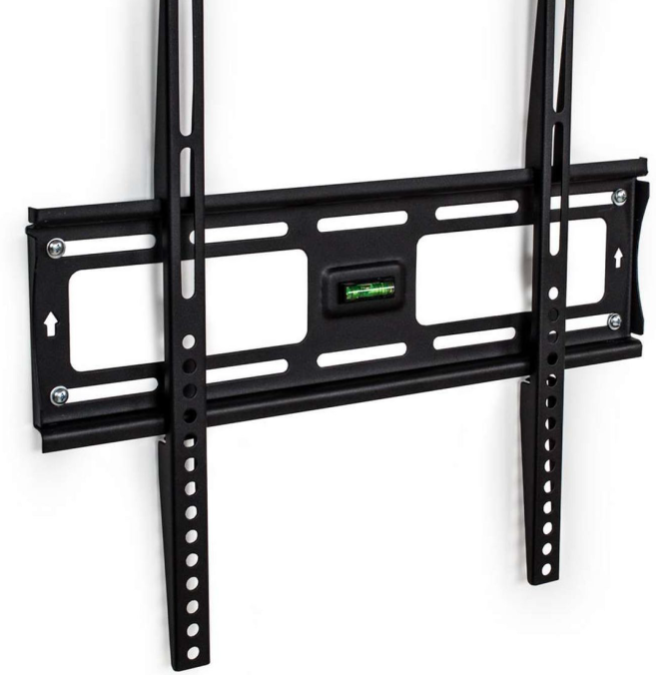 Support Mural Fixe TV - 14 à 42 Pouces + Support Mural DVD/Décodeur - Noir