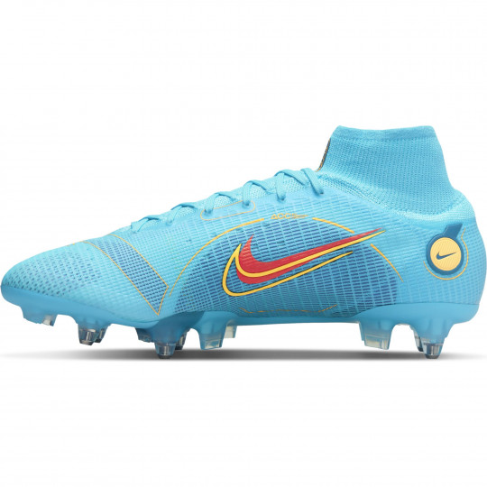 NIKE MERCURIAL SUPERFLY 8 ELITE SG-PRO BLEU JAUNE