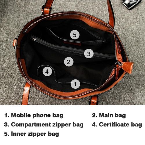 Sac à Main Femme Imperméable-Marron