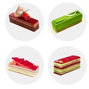 Gâteaux verdade accompagner d'une touche de framboise