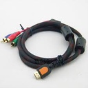 HDMI Male To RCA Video Audio AV Cable 1.5M Adapter For PS3 PS4 Xbox One Wii - Gris