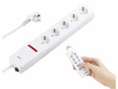 Injelec Pack De 3 Multiprises Parafoudre 4 Prises Avec Protection  - Cordon 1,5m - Noir/Blanc