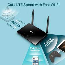 TP-Link Routeur Archer MR200 Dual Band -  LTE 4G - Wi-Fi - AC750 Mbps - Noir