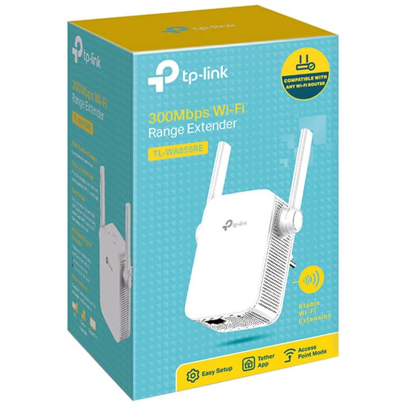 TP-Link Répéteur Wifi N300 - TL-WA855RE - 1 Port - Blanc