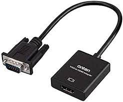 HDMI To VGA Converter Adapter Male To Female 3.5mm Audio Optional For PC Computer Laptop Desktop To HDTV Monitor Display(audio But No Power)