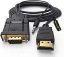 HDMI To VGA Video Converter Adapter Full 1080P Cable Cord For Laptop DVD