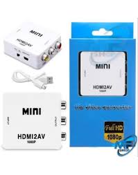 HDMI à AV 1080P HD Vidéo Adaptateur Mini HDMI à AV Convertisseur CVBS- Multicolore