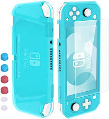 HEYSTOP Coque Pour Nintendo Switch Lite, Étui Nintendo Switch Lite Avec Protection Écran Verre Trempé Avec 6 Poignées Couvre Pouce Absorption Des Chocs Et Anti-Rayures