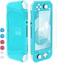 HEYSTOP Coque Pour Nintendo Switch Lite, Étui Nintendo Switch Lite Avec Protection Écran Verre Trempé Avec 6 Poignées Couvre Pouce Absorption Des Chocs Et Anti-Rayures