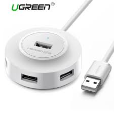 HUB - USB 2.0 - 4 Ports - Blanc