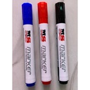 Marqueurs Effaçable Pour Tableau Blanc Lot De 3 Couleurs  + 1 Brosse Pour Tableau - Multicolore