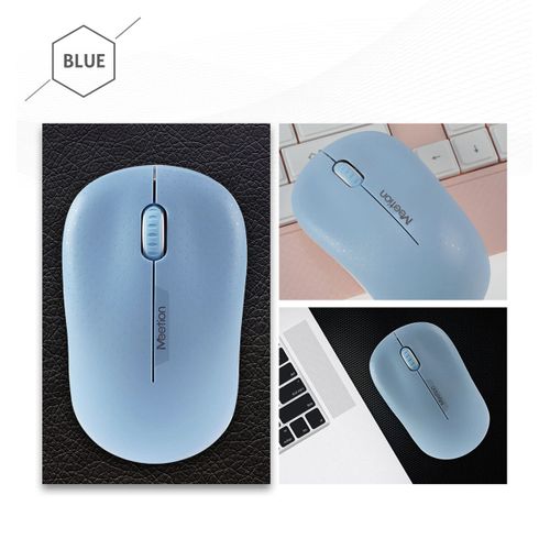 Meetion Souris Sans Fil Meetion R545 - Pile Incluse - Wifi - Bleu