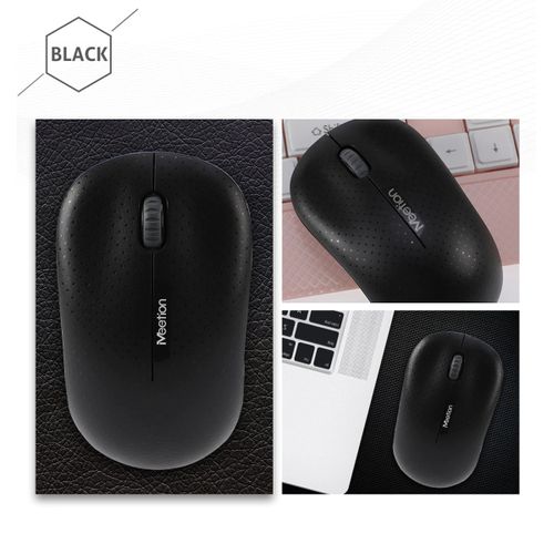 Meetion Souris Sans Fil Meetion R545 - Pile Incluse - Wifi - Noir