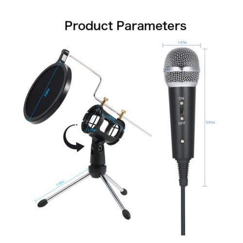 Microphone A Condensateur - 3.5mm - Noir