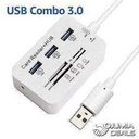 HUB USB 2.0 3.0  Multifonction 3 Ports USB Avec Lecteur De Carte SD / TF Lecteur De Type C Pour Accessoires Informatiques + Cle USB Imation 16GB Offerte - Blanc
