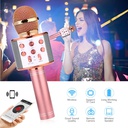 Microphone Bluetooth Pour Karaoké - Rose / Or (emballage Endommagé)