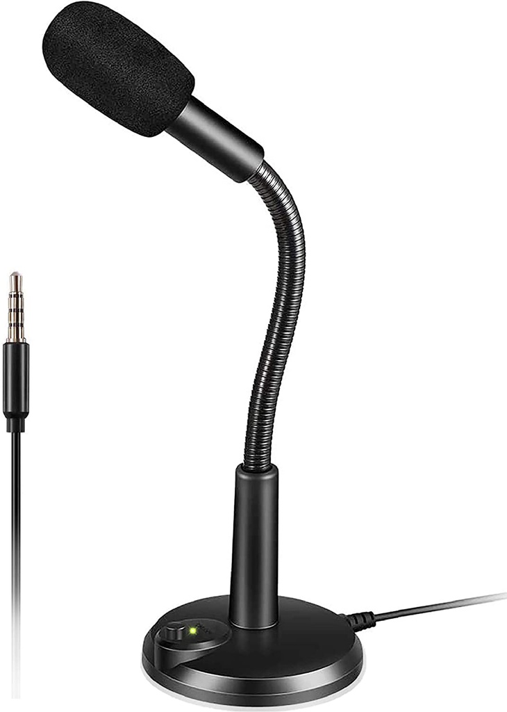 Microphone De Bureau Omnidirectionnel USB Plug-and-play à 360 ° Réglable