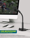 Microphone De Bureau Omnidirectionnel USB Plug-and-play à 360 ° Réglable