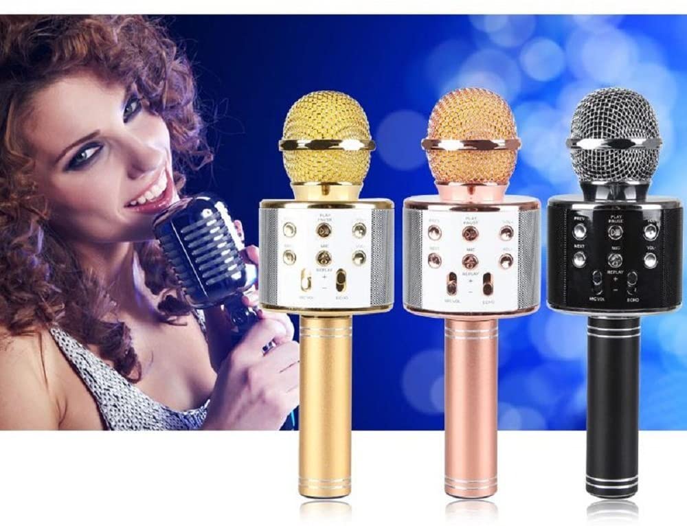 Microphone Portable KTV - WS-858 Bluetooth - Multicolores