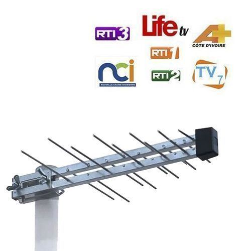 Mini Antenne Extérieure -TNT - VHF -Argent