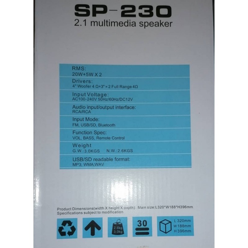 Mini Chat Mini Chaine WooFer Sp230