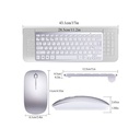 Mini Clavier  AZERTY Et Souris Combinés Sans Fil - Blanc/Noir