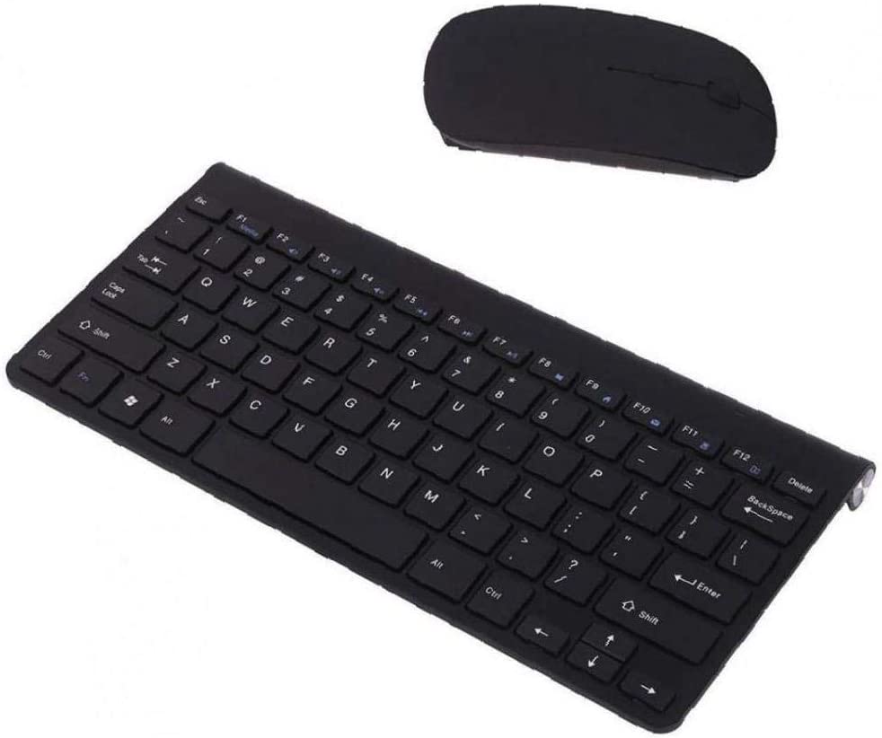 Mini Clavier  AZERTY Et Souris Combinés Sans Fil - Blanc/Noir