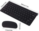 Mini Clavier  AZERTY Et Souris Combinés Sans Fil - Blanc/Noir