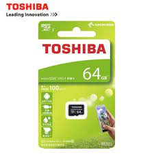 Toshiba Carte Mémoire - 64GB -  Evo Plus -  MICRO SDXC - 100MB/S - NOIR