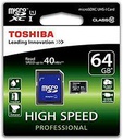 Toshiba Carte Mémoire - 64GB -  Evo Plus -  MICRO SDXC - 100MB/S - NOIR