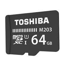 Toshiba Carte Mémoire - 64GB -  Evo Plus -  MICRO SDXC - 100MB/S - NOIR