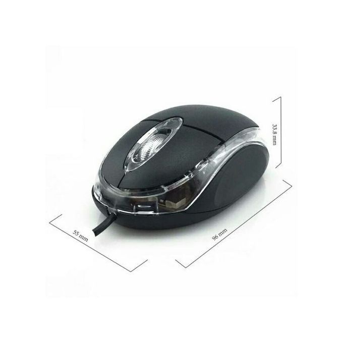 Jc Tech Souris USB Filaire - Pour PC - Noir