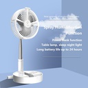Mini Ventilateur - Portable - Rechargeable USB - Purificateur D'Air - Pliable - Blanc