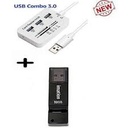 HUB USB 2.0 - 3 Ports USB - Lecteur De Carte SD / TF Lecteur De Type C  + Carte Mémoire 16Go