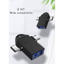 HUB USB 2.0 - 3 Ports USB - Lecteur De Carte SD / TF Lecteur De Type C  + Carte Mémoire 16Go - Blanc