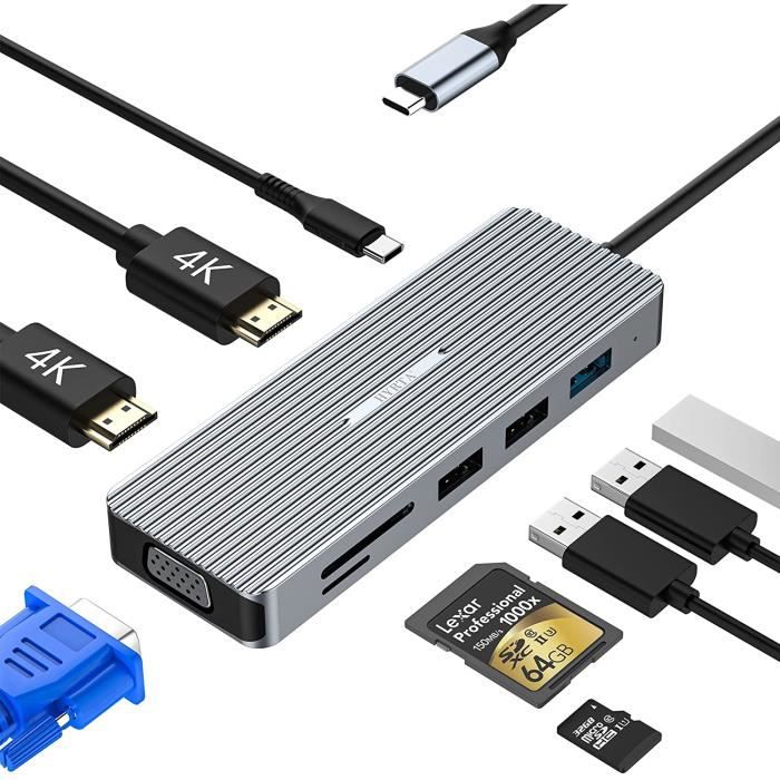 HUB USB 2.0 Avec Lecteur SD