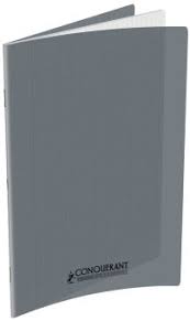 Hamelin Cahier 24x32cm 96p.Sey. 90gr Piqué Couv.Polypro Conquérant - Gris