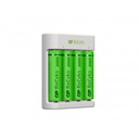 Ensemble Piles Rechargeables + Chargeur - Blanc