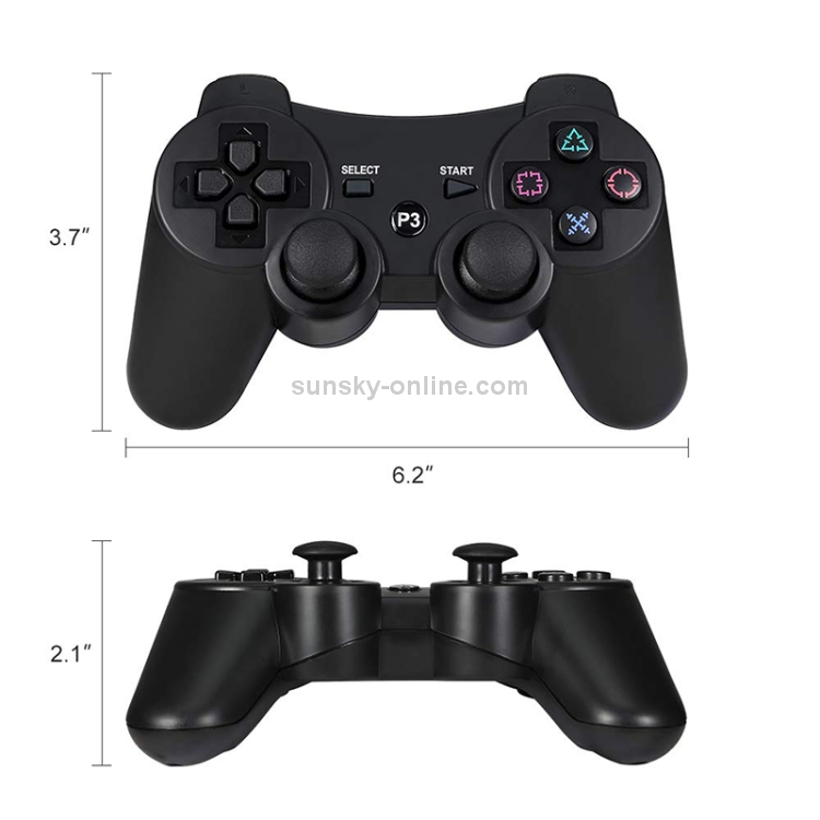 Wireless Bluetooth Snowflake Button Game Controller For Sony PS4(Black)