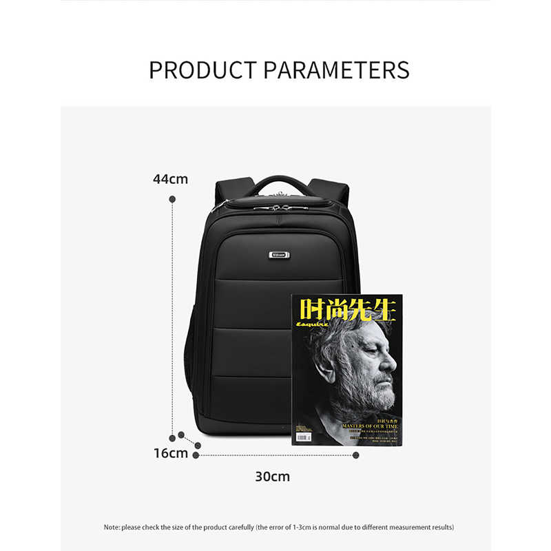 Wiersoon - Sac à Dos 15.6 Pouces - Noir