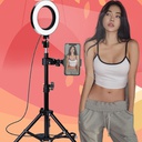 Trépied Universel Avec Anneaux Lumineux 26 Cm De Diamètre - Pour Smartphone Photo Caméra - Noir