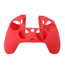 Handle Sleeve Silicone Case Dustproof Skin Protective Cover For PS5 Controller-red