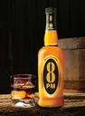 Whisky 01 Bouteille - 8 PM - Grain Blended Whisky - Alc 42,8% - 90 ML - Noir Jaune Or