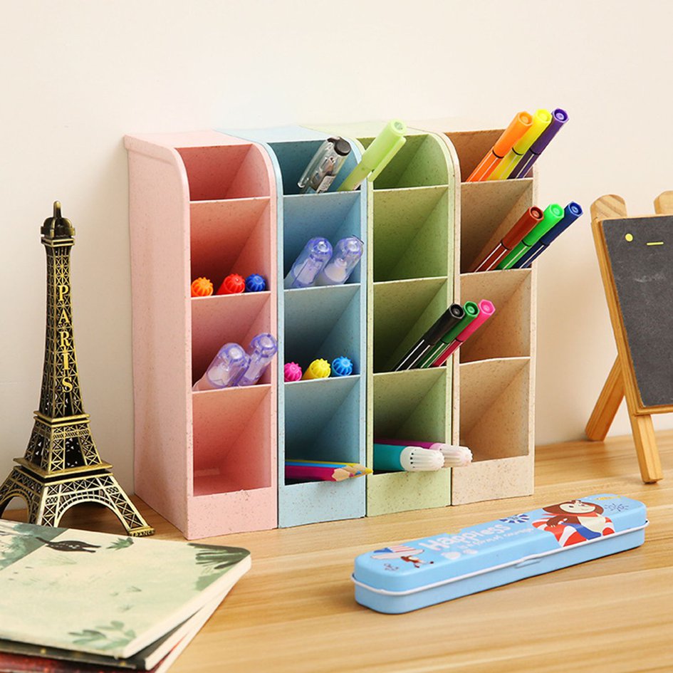 Wheat Pole Desktop Storage Box Sundry Box Office Desktop Cosmetics Storage Box