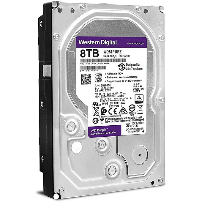 Western Digital Disque Dur Bureau SATA - 8 To - Noir