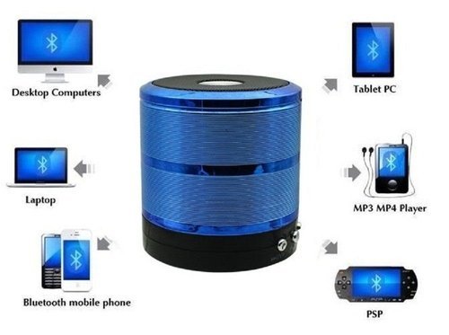 WS 887 Portable Bluetooth Mini Speaker HT - Bleue 