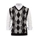 Pull-over Gilet À Carreaux