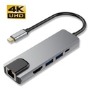Convertisseur USB Type C Vers HDMI USB 3.0 USB-C RJ45 HUB