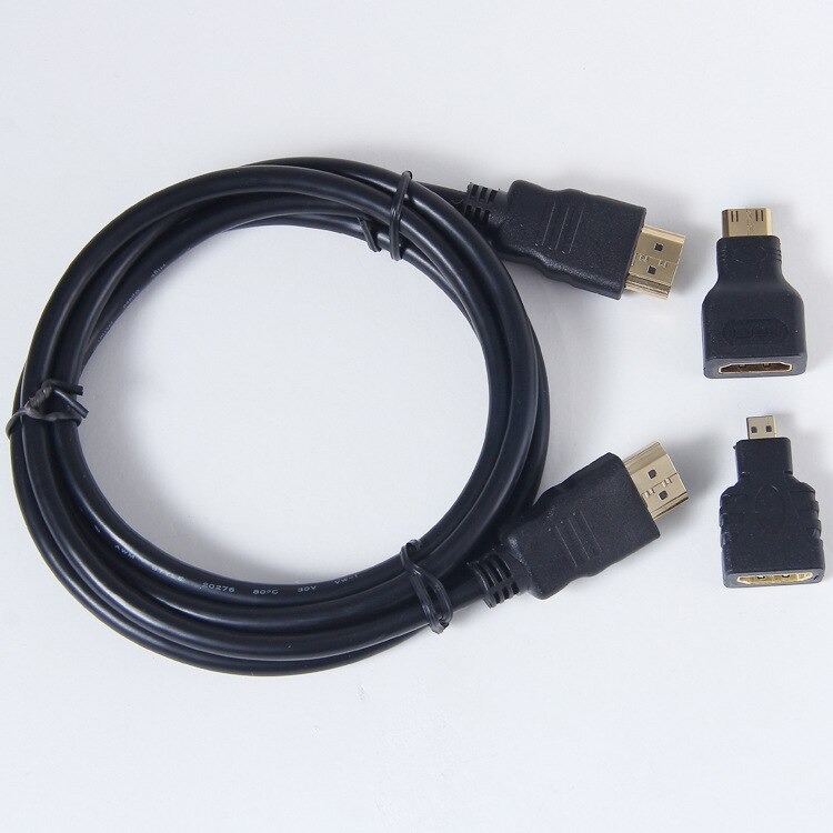 Câble + 2 Adaptateurs (Micro, Mini) HDMI