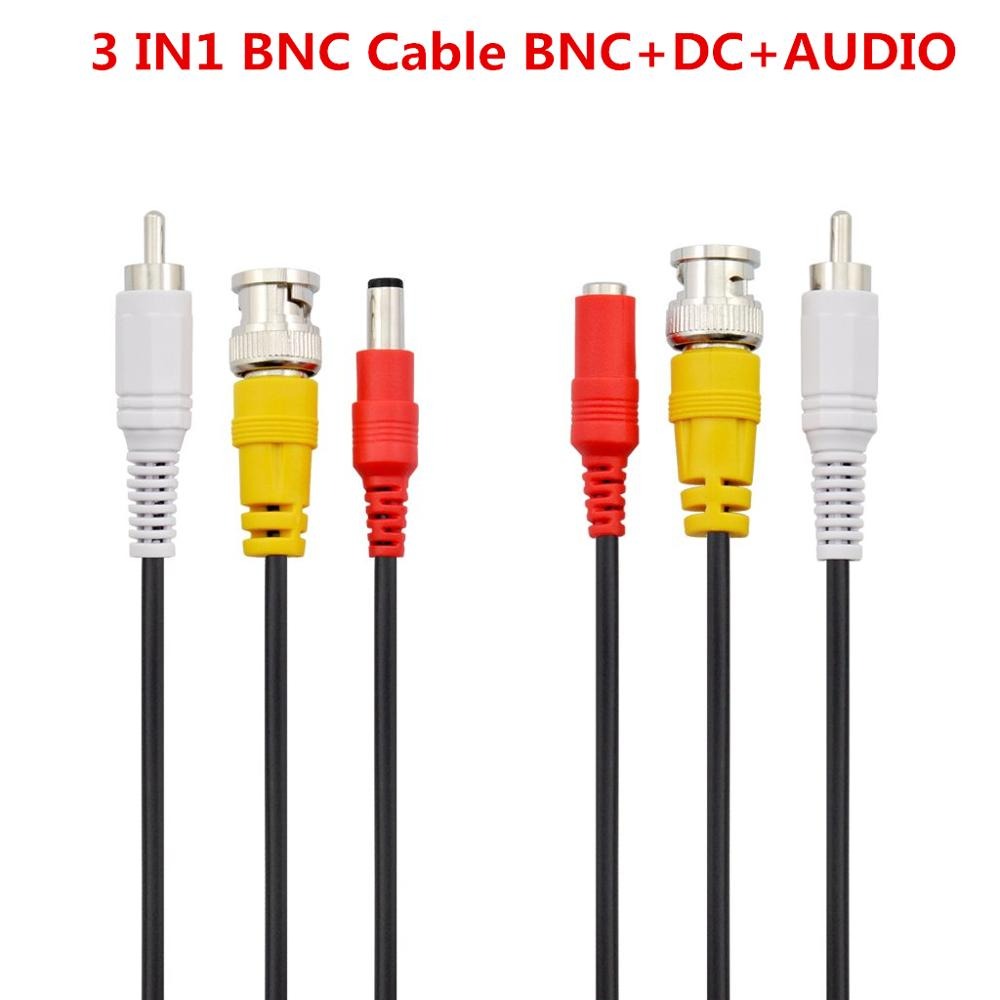 Câble 2 En 1 BNC Et Alimentation Pour Caméra HD - 5m - Noir